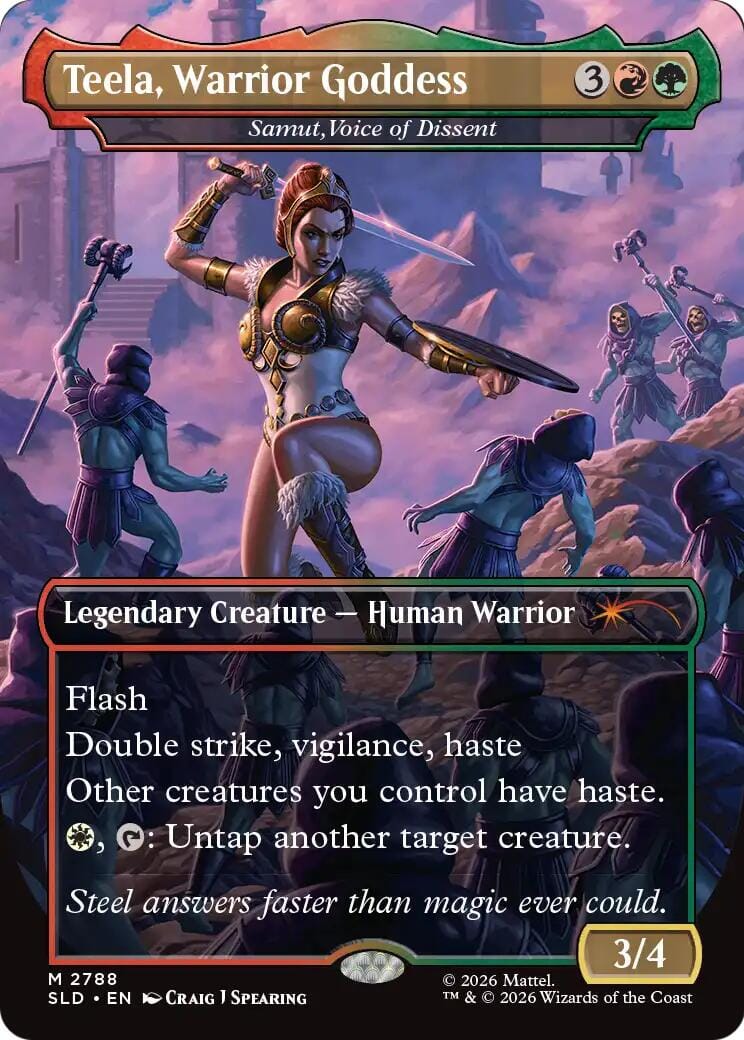 Teela, Warrior Goddess - Samut, Voice of Dissent [Secret Lair Drop Series] MTG Single Magic: The Gathering  | Multizone: Comics And Games