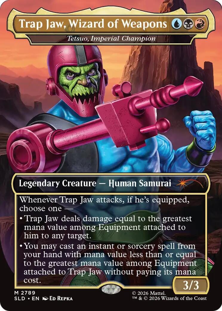 Trap Jaw, Wizard of Weapons - Tetsuo, Imperial Champion [Secret Lair Drop Series] MTG Single Magic: The Gathering  | Multizone: Comics And Games