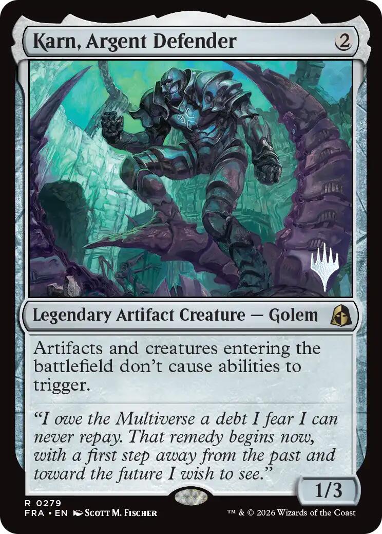 Karn, Argent Defender [Reality Fracture Promos] | Multizone: Comics And Games
