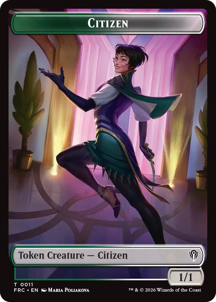 Citizen // The Monarch Double-Sided Token [Reality Fracture Commander Tokens] | Multizone: Comics And Games
