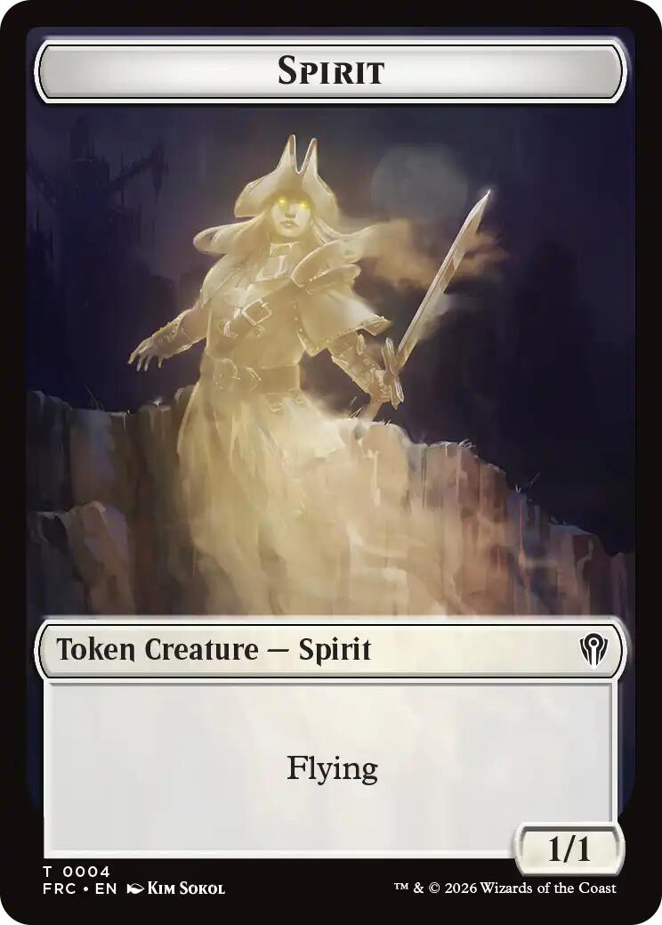 Spirit // Jace Double-Sided Token [Reality Fracture Commander Tokens] | Multizone: Comics And Games