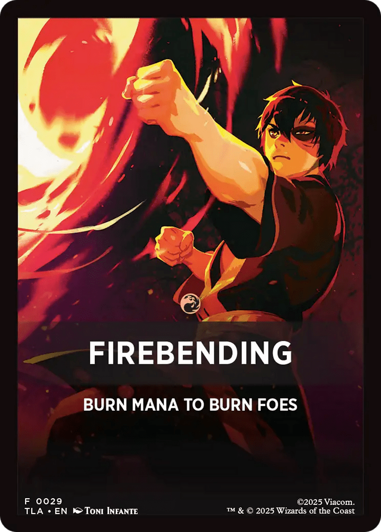 Firebending Theme Card (0029) [Avatar: The Last Airbender Tokens] MTG Single Magic: The Gathering  | Multizone: Comics And Games