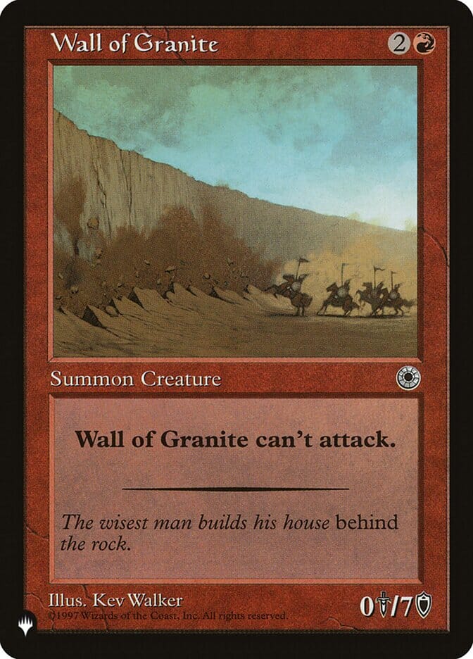 Wall of Granite [The List] MTG Single Magic: The Gathering  | Multizone: Comics And Games