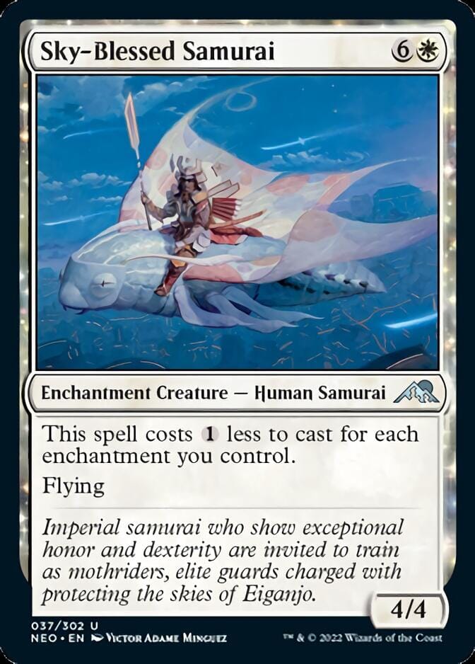 Sky-Blessed Samurai [Kamigawa: Neon Dynasty] MTG Single Magic: The Gathering  | Multizone: Comics And Games