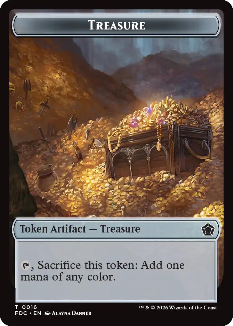 Treasure // The Monarch Double-Sided Token [Foundations Commander Tokens] | Multizone: Comics And Games
