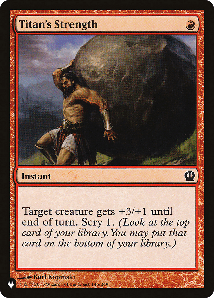 Titan's Strength [The List] MTG Single Magic: The Gathering  | Multizone: Comics And Games