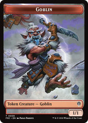 Goblin // Spirit Double-Sided Token [Reality Fracture Commander Tokens] | Multizone: Comics And Games