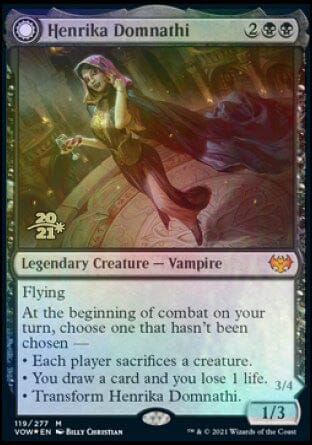 Henrika Domnathi // Henrika, Infernal Seer [Innistrad: Crimson Vow Prerelease Promos] MTG Single Magic: The Gathering  | Multizone: Comics And Games
