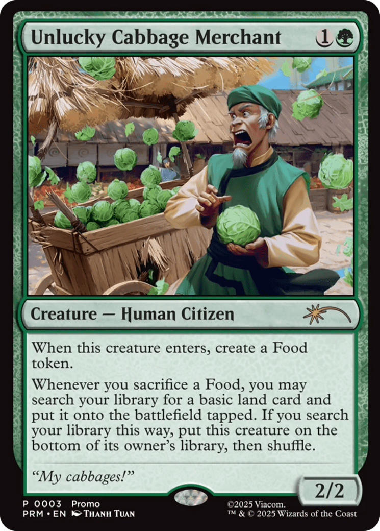 Unlucky Cabbage Merchant [Wizards Play Network 2025] MTG Single Magic: The Gathering  | Multizone: Comics And Games