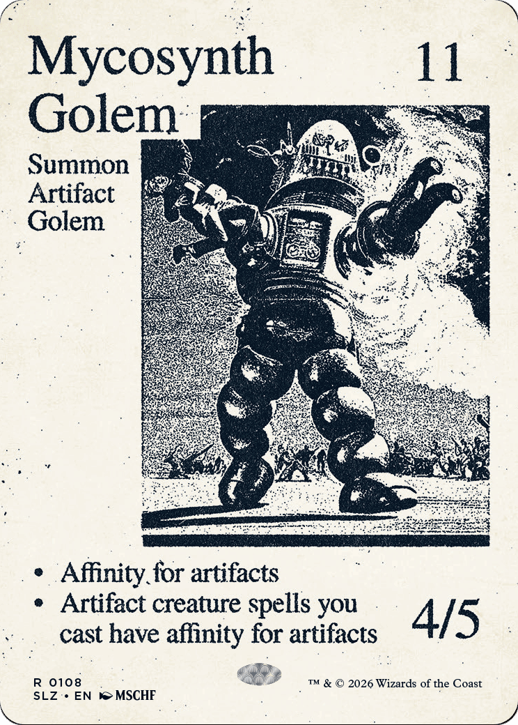 Mycosynth Golem (0108) [Secret Lair x MSCHF: The Zeta Set] MTG Single Magic: The Gathering  | Multizone: Comics And Games