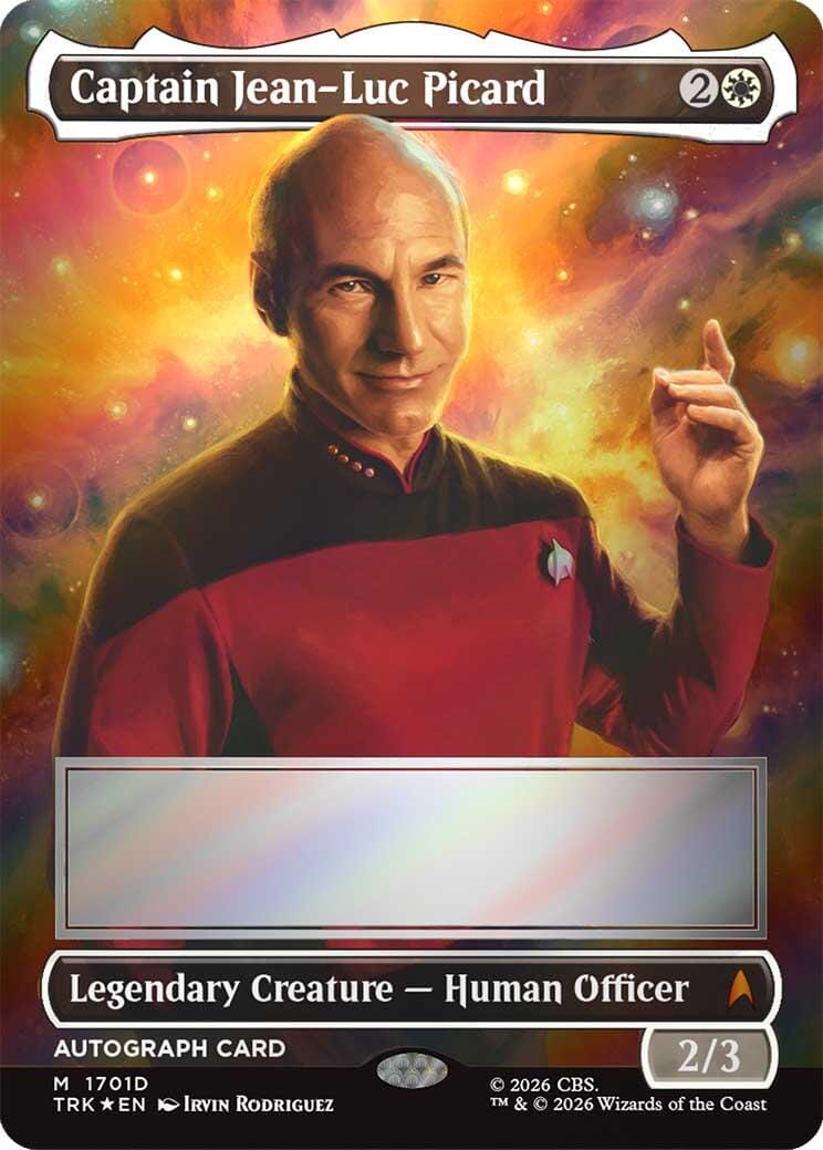 Captain Jean-Luc Picard (Borderless) (Signed) [Star Trek] MTG Single Magic: The Gathering  | Multizone: Comics And Games
