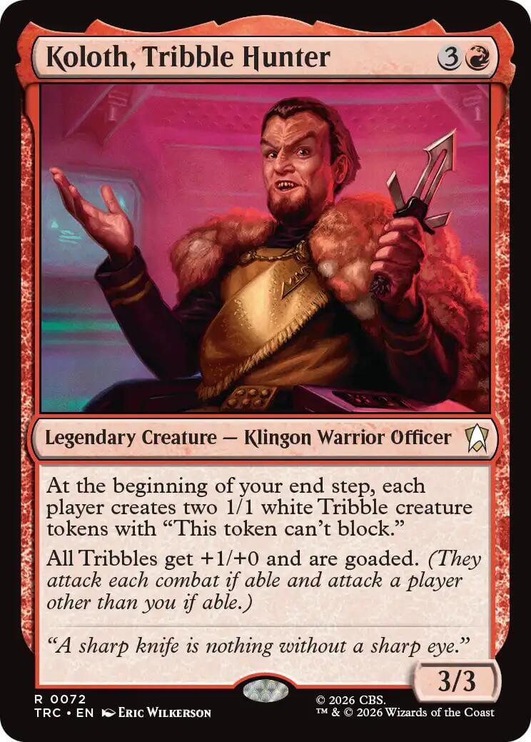 Koloth, Tribble Hunter (Surge Foil) [Star Trek Commander] MTG Single Magic: The Gathering  | Multizone: Comics And Games