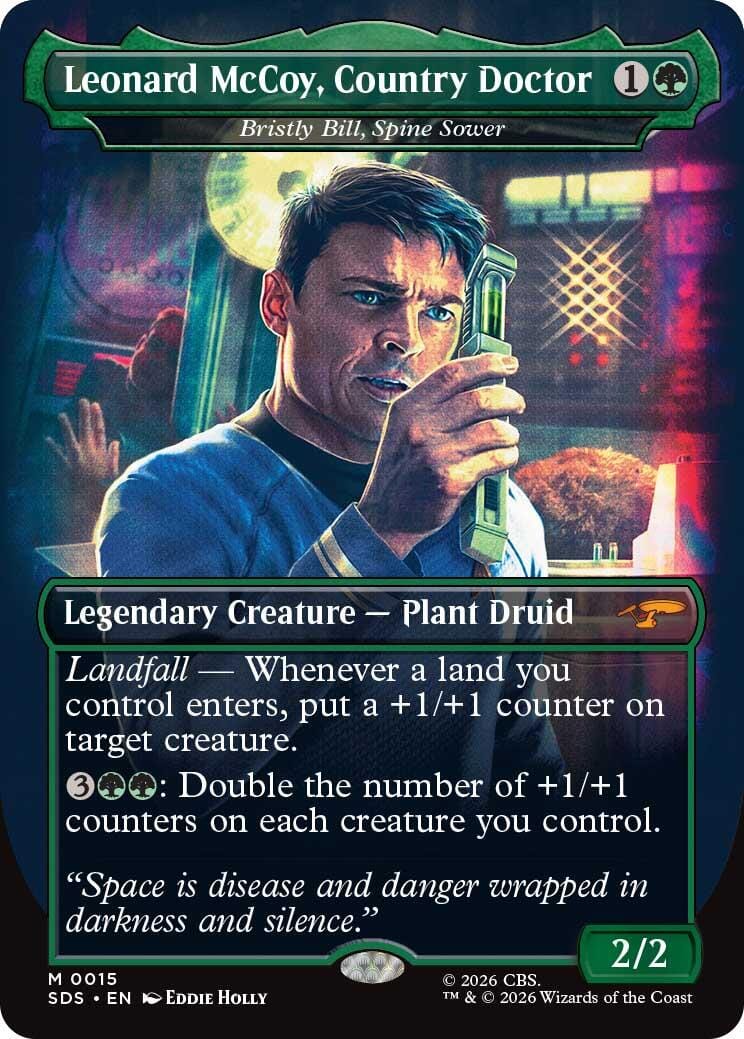 Leonard McCoy, Country Doctor - Bristly Bill, Spine Sower (Borderless) [Star Trek: Stardates] MTG Single Magic: The Gathering  | Multizone: Comics And Games