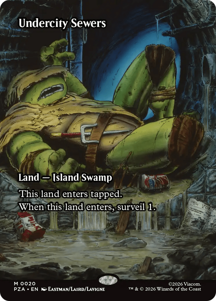 Undercity Sewers (Borderless) [Teenage Mutant Ninja Turtles Eternal-Legal] MTG Single Magic: The Gathering  | Multizone: Comics And Games