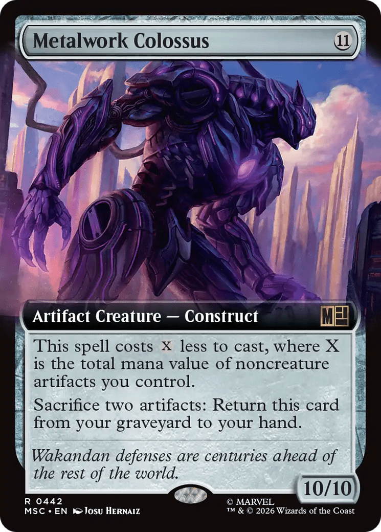 Metalwork Colossus (Extended Art) [Marvel Super Heroes Commander] MTG Single Magic: The Gathering  | Multizone: Comics And Games