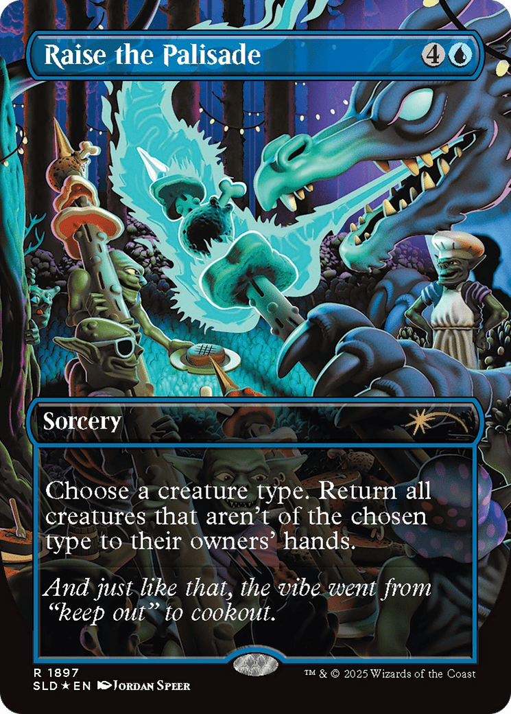 Raise the Palisade (Double Rainbow Foil) [Secret Lair Drop Series] MTG Single Magic: The Gathering  | Multizone: Comics And Games
