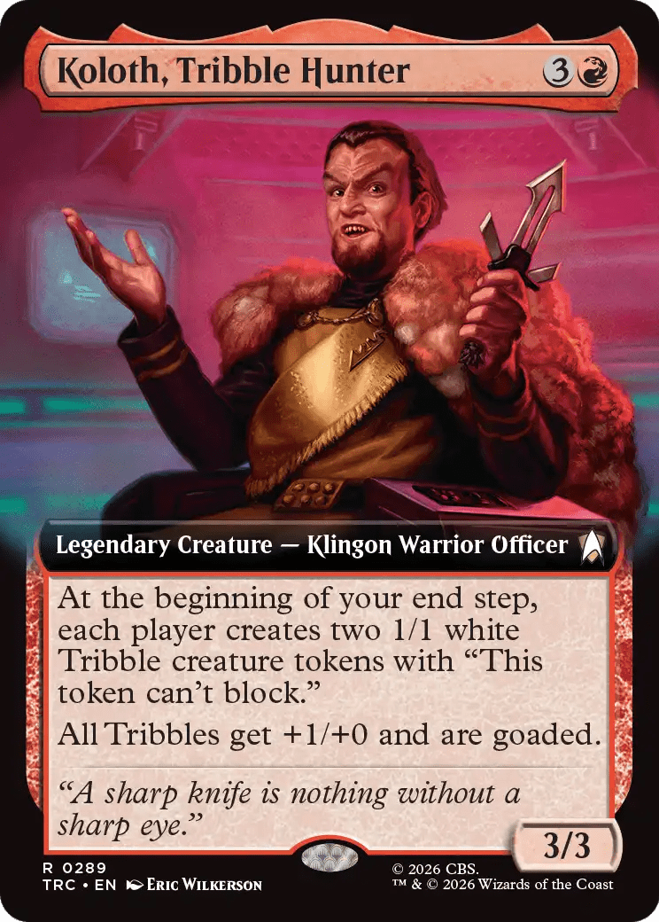 Koloth, Tribble Hunter (Extended Art) [Star Trek] MTG Single Magic: The Gathering  | Multizone: Comics And Games