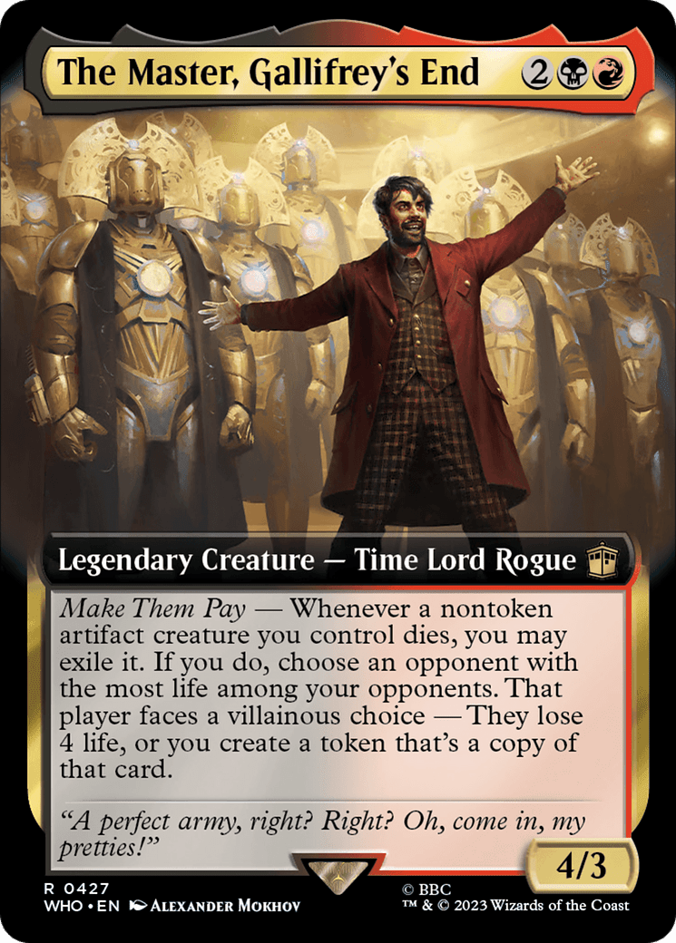 The Master, Gallifrey's End (Extended Art) [Doctor Who] MTG Single Magic: The Gathering  | Multizone: Comics And Games
