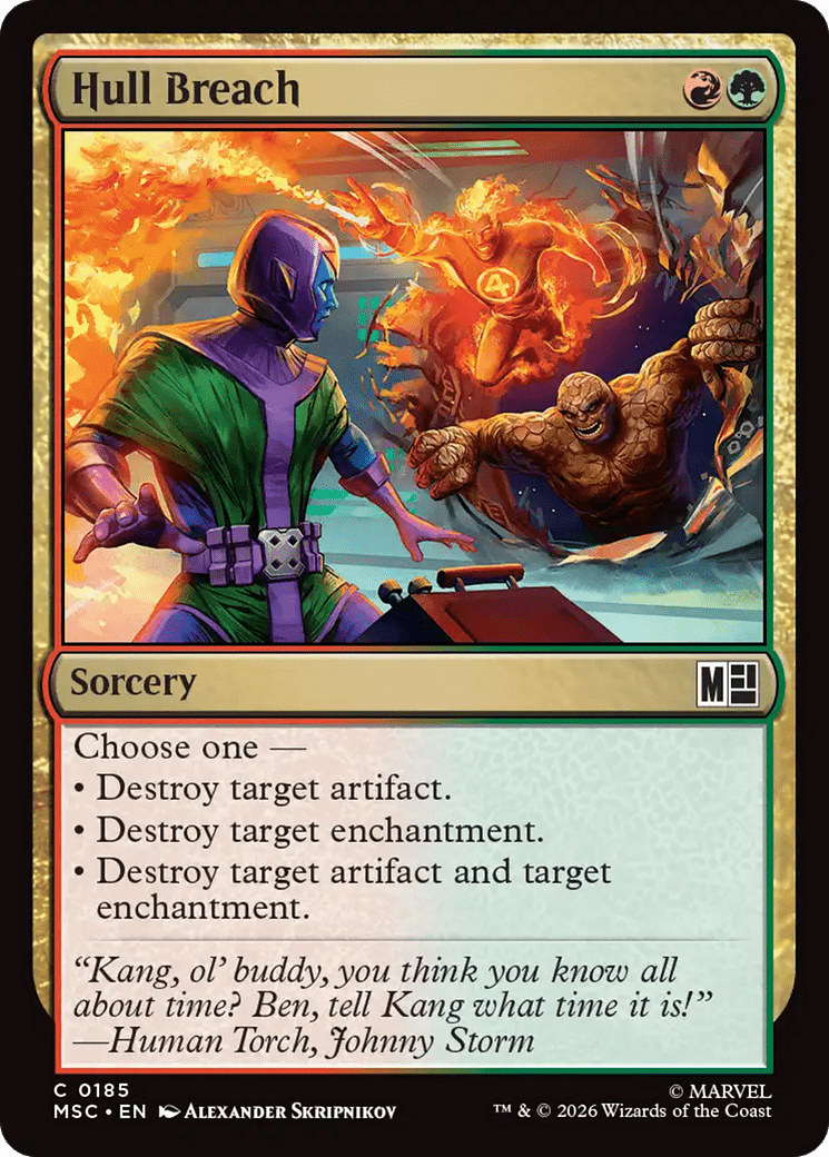 Hull Breach (Surge Foil) [Marvel Super Heroes Commander] MTG Single Magic: The Gathering  | Multizone: Comics And Games