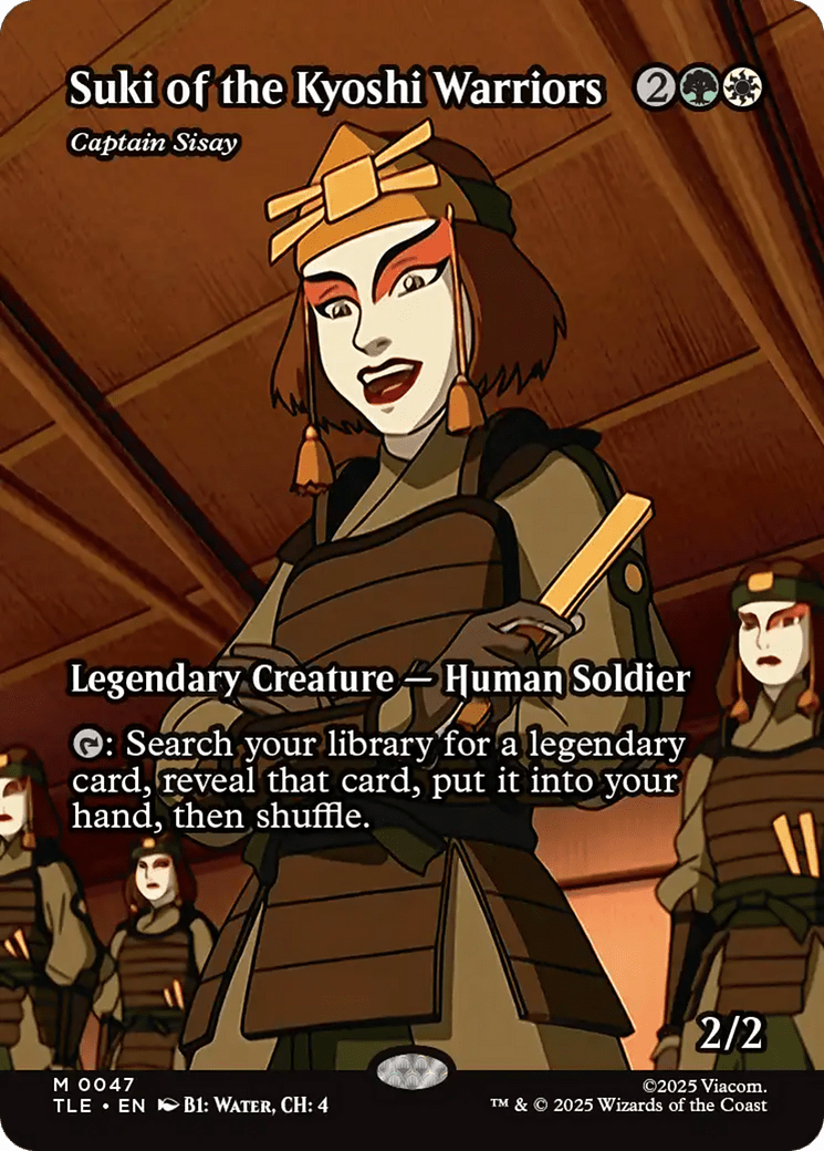 Suki of the Kyoshi Warriors - Captain Sisay (Borderless) [Avatar: The Last Airbender: Eternal-Legal] MTG Single Magic: The Gathering  | Multizone: Comics And Games