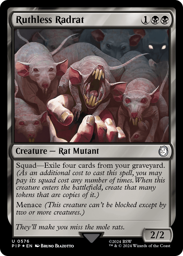 Ruthless Radrat (Surge Foil) [Fallout] MTG Single Magic: The Gathering  | Multizone: Comics And Games