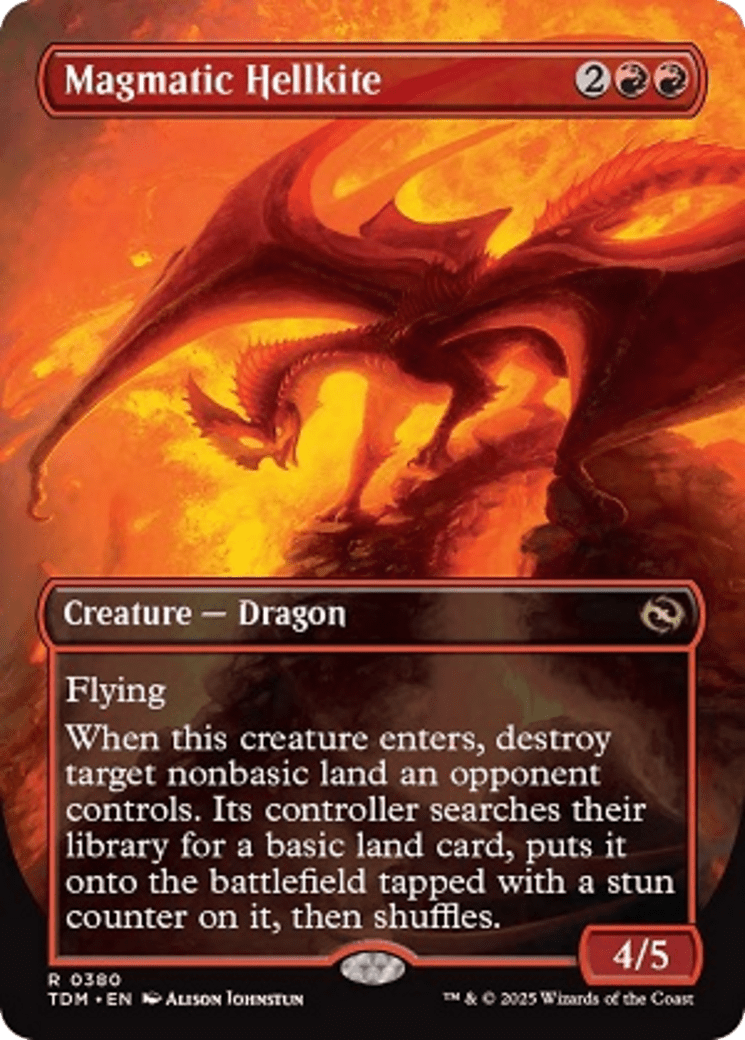 Magmatic Hellkite (Borderless) [Tarkir: Dragonstorm] MTG Single Magic: The Gathering  | Multizone: Comics And Games