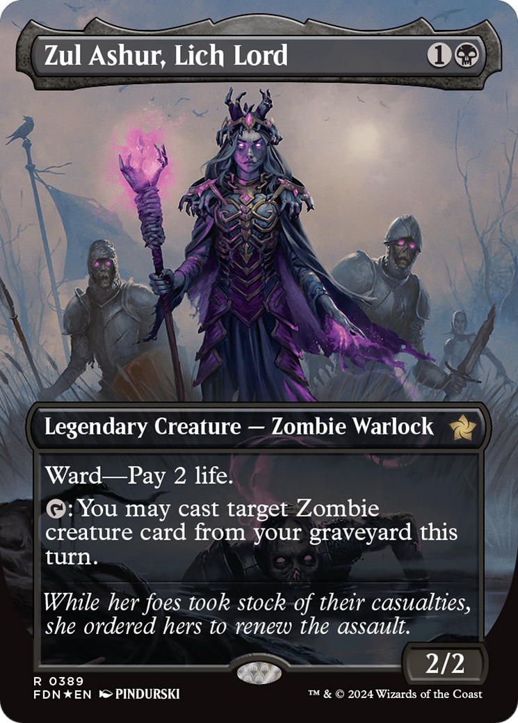 Zul Ashur, Lich Lord (Borderless) (Mana Foil) [Foundations] | Multizone: Comics And Games