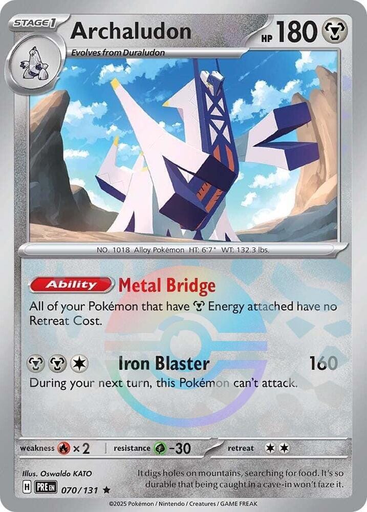 Archaludon (070/131) (Poke Ball Pattern) [Scarlet & Violet: Prismatic Evolutions] Pokemon Single Pokémon  | Multizone: Comics And Games