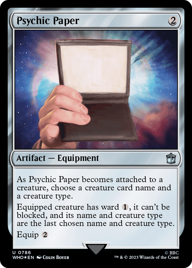 Psychic Paper (Surge Foil) [Doctor Who] MTG Single Magic: The Gathering  | Multizone: Comics And Games