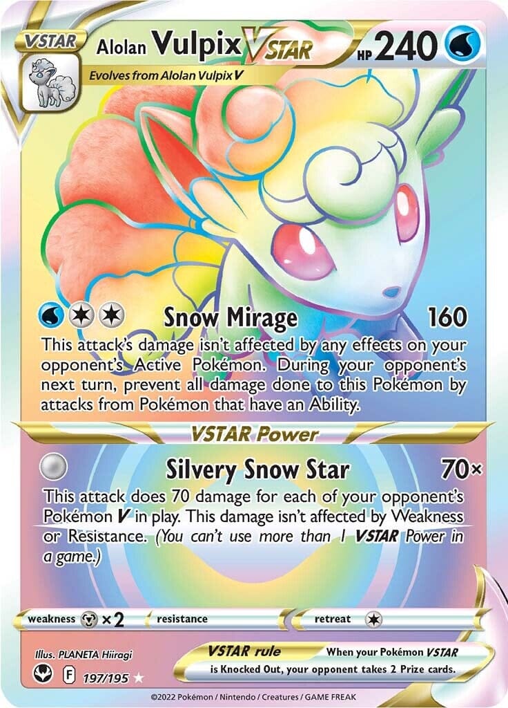 Alolan Vulpix VSTAR (197/195) [Sword & Shield: Silver Tempest] Pokemon Single Pokémon  | Multizone: Comics And Games