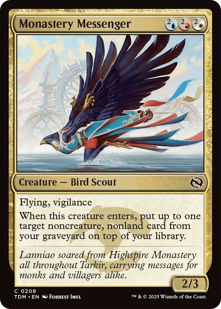 Monastery Messenger [Tarkir: Dragonstorm] MTG Single Magic: The Gathering  | Multizone: Comics And Games