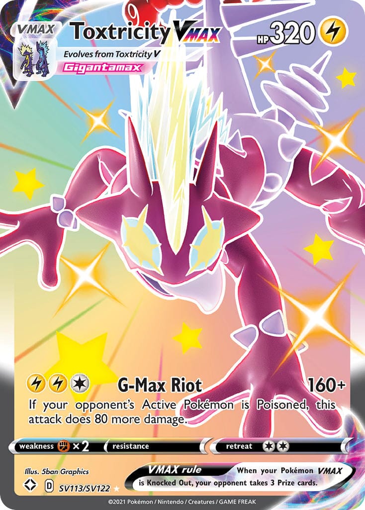 Toxtricity VMAX (SV113/SV122) [Sword & Shield: Shining Fates] Pokemon Single Pokémon  | Multizone: Comics And Games
