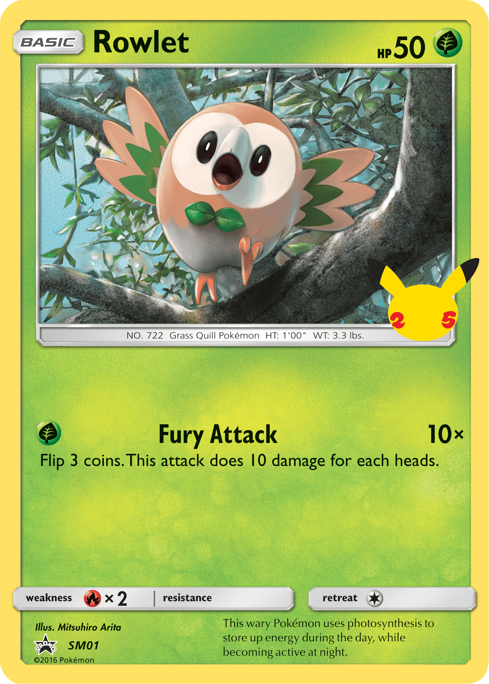 Rowlet (SM01) (Jumbo Card) [First Partner Pack] Pokemon Single Pokémon  | Multizone: Comics And Games
