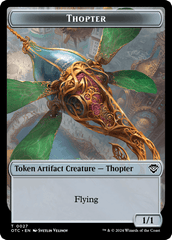 Thopter // Treasure Double-Sided Token [Outlaws of Thunder Junction Commander Tokens] MTG Single Magic: The Gathering  | Multizone: Comics And Games