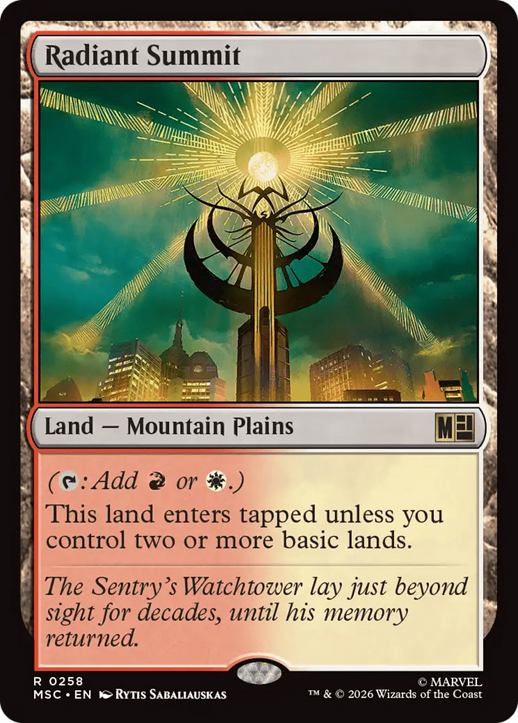 Radiant Summit [Marvel Super Heroes Commander] MTG Single Magic: The Gathering  | Multizone: Comics And Games