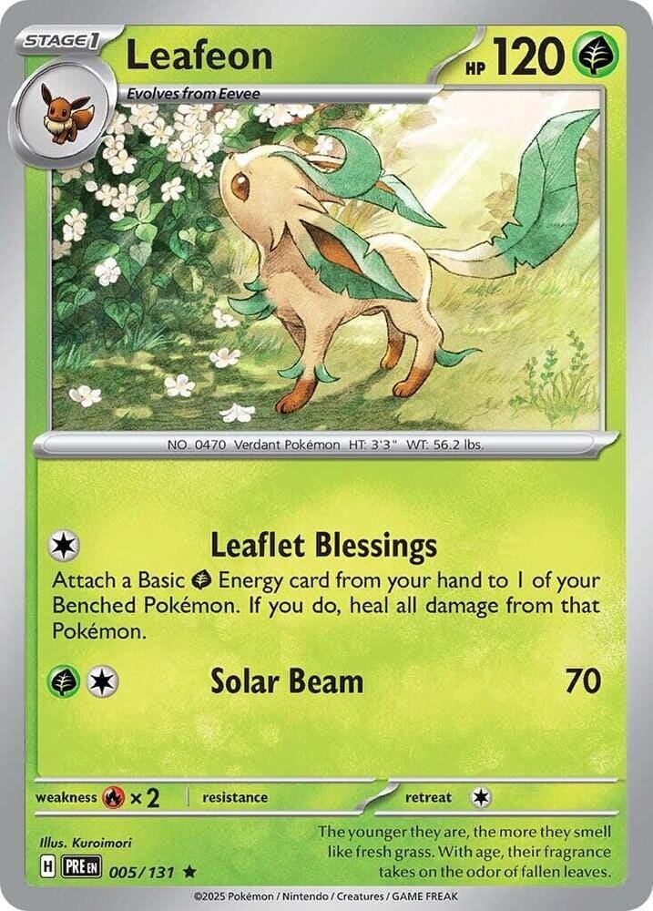 Leafeon (005/131) [Scarlet & Violet: Prismatic Evolutions] Pokemon Single Pokémon  | Multizone: Comics And Games
