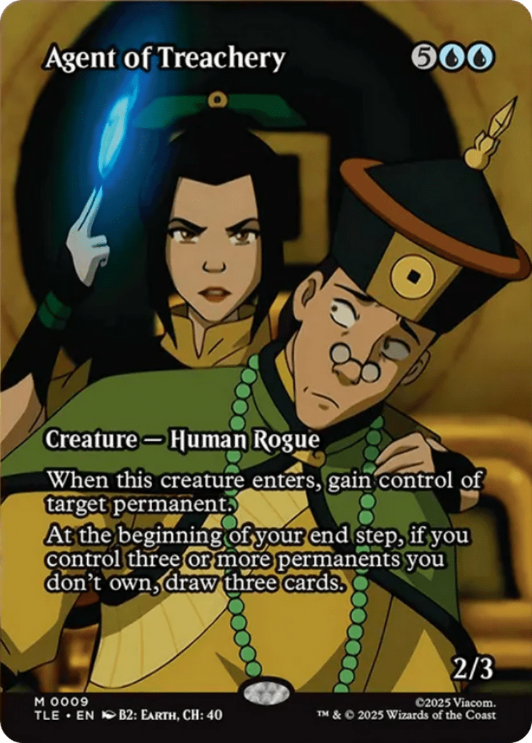 Agent of Treachery (Borderless) [Avatar: The Last Airbender: Eternal-Legal] MTG Single Magic: The Gathering  | Multizone: Comics And Games