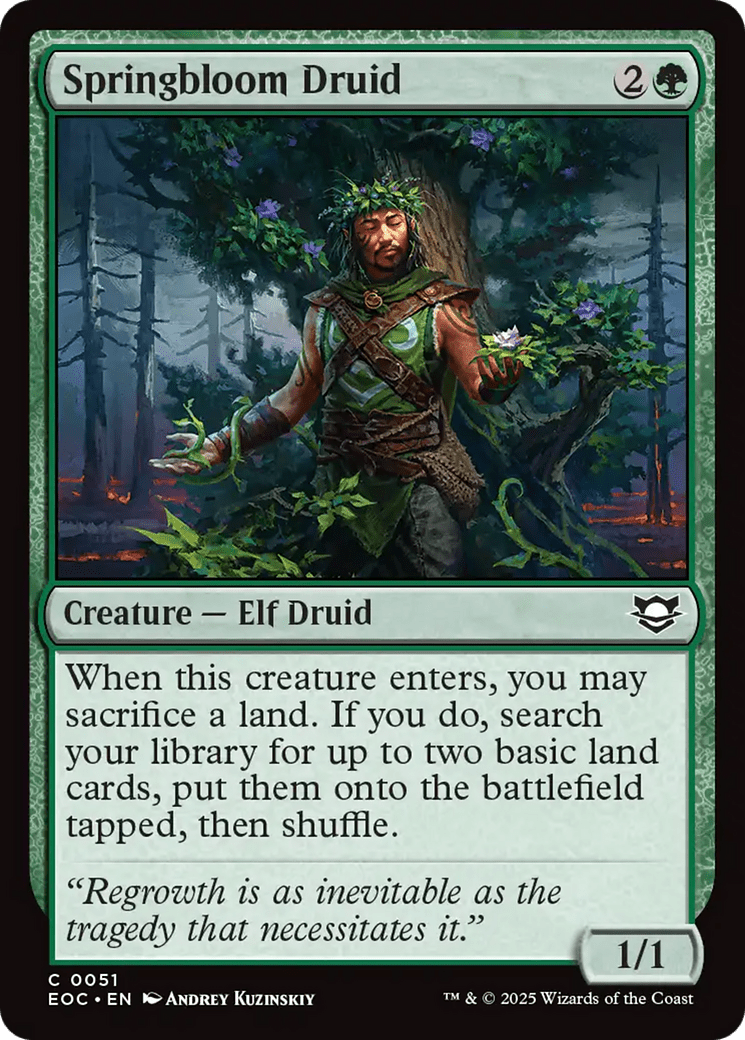 Springbloom Druid [Edge of Eternities Commander] MTG Single Magic: The Gathering  | Multizone: Comics And Games