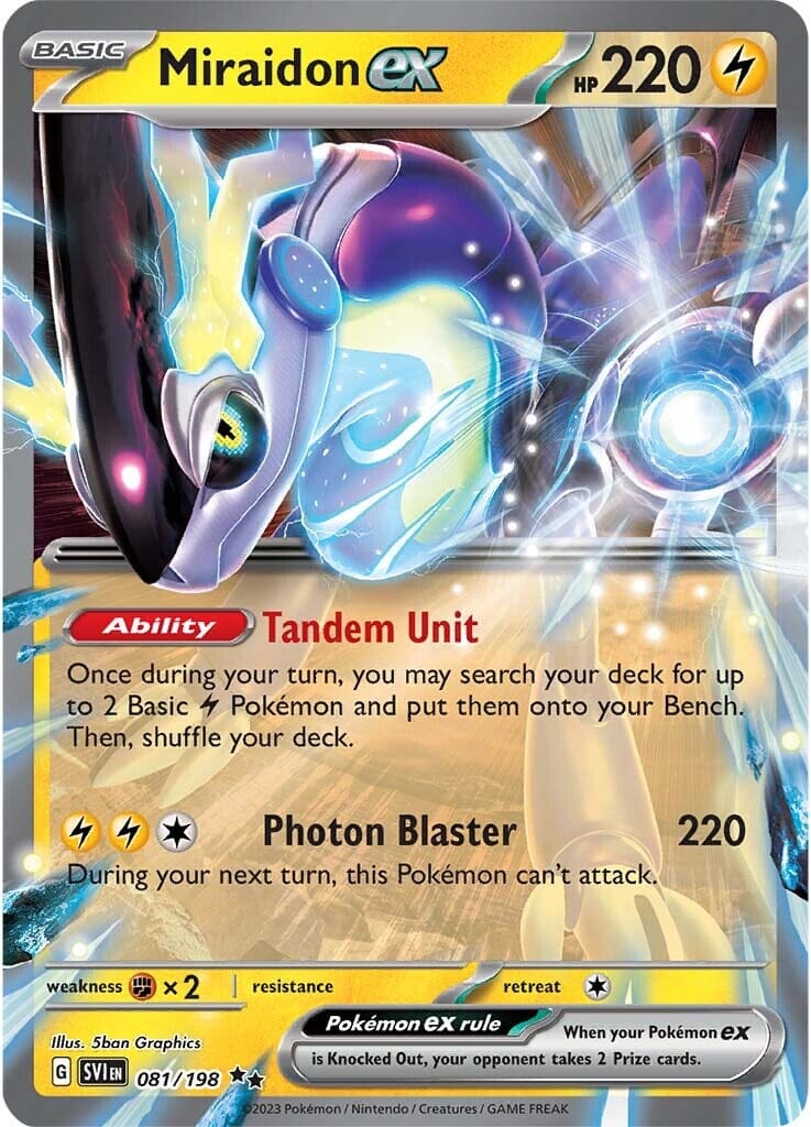 Miraidon ex (081/198) [Scarlet & Violet: Base Set] Pokemon Single Pokémon  | Multizone: Comics And Games