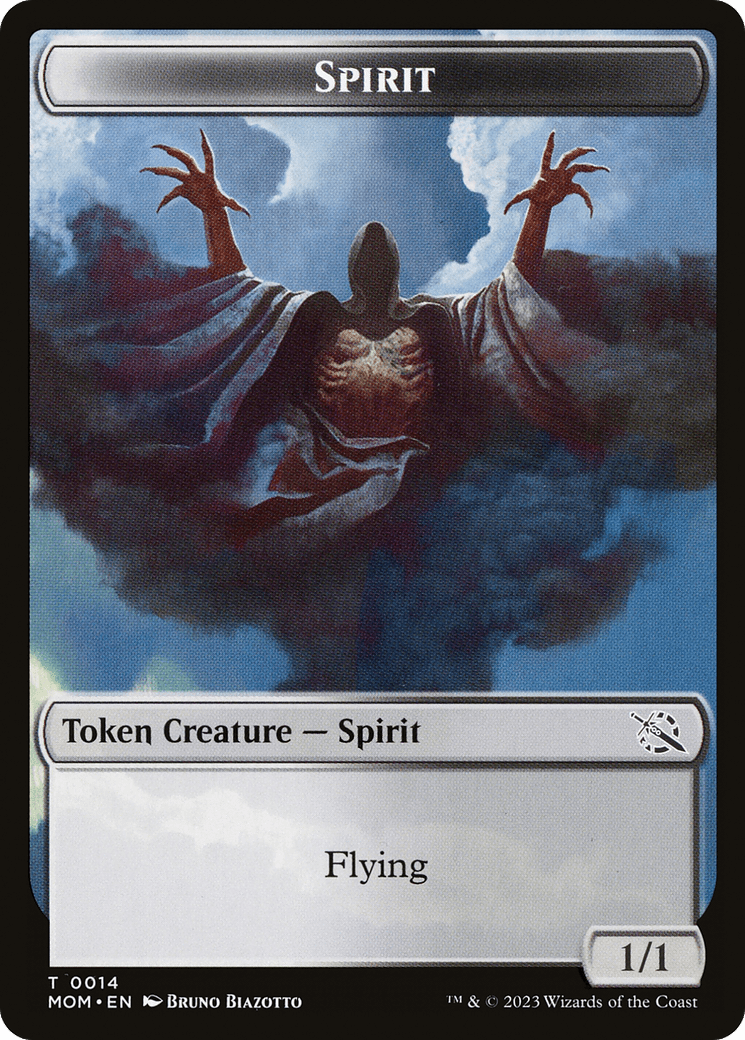 Monk // Spirit (14) Double-Sided Token [March of the Machine Tokens] MTG Single Magic: The Gathering  | Multizone: Comics And Games