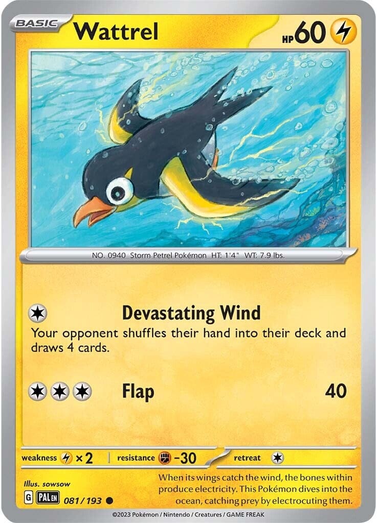 Wattrel (081/193) [Scarlet & Violet: Paldea Evolved] Pokemon Single Pokémon  | Multizone: Comics And Games