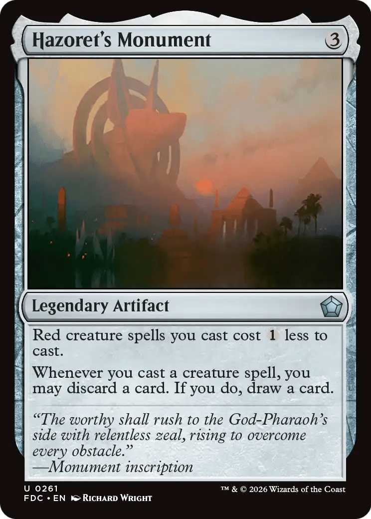 Hazoret's Monument [Foundations Commander] MTG Single Magic: The Gathering  | Multizone: Comics And Games