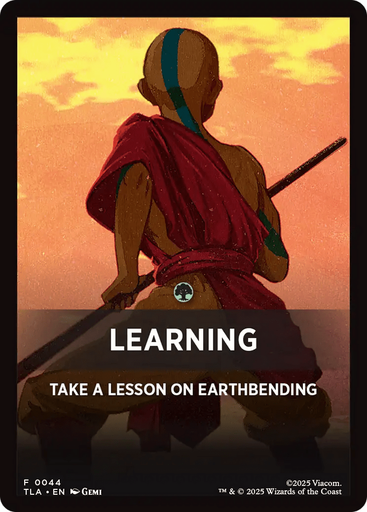 Learning Theme Card [Avatar: The Last Airbender Tokens] MTG Single Magic: The Gathering  | Multizone: Comics And Games