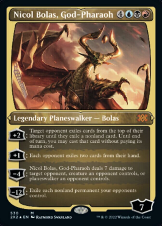 Nicol Bolas, God-Pharaoh (Foil Etched) [Double Masters 2022] MTG Single Magic: The Gathering  | Multizone: Comics And Games