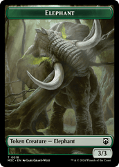 Zombie (Ripple Foil) // Elephant Double-Sided Token [Modern Horizons 3 Commander Tokens] MTG Single Magic: The Gathering  | Multizone: Comics And Games