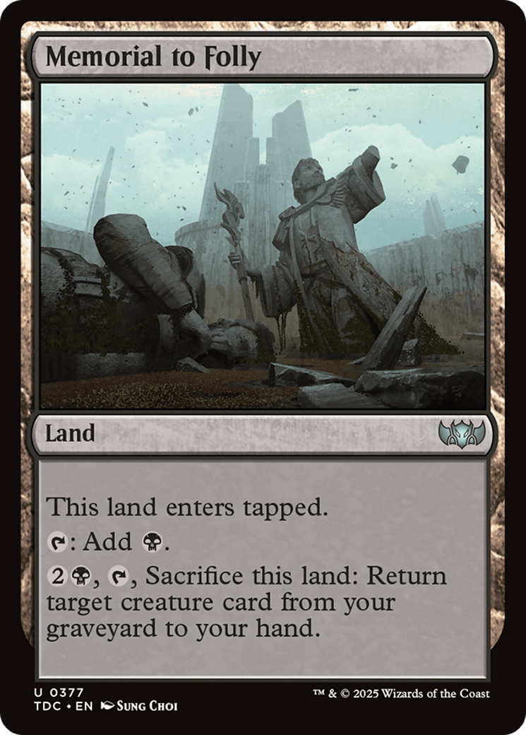 Memorial to Folly [Tarkir: Dragonstorm Commander] MTG Single Magic: The Gathering  | Multizone: Comics And Games