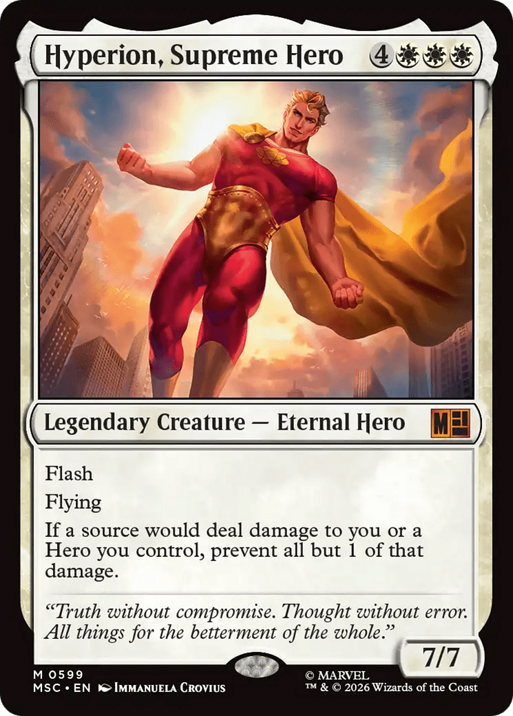 Hyperion, Supreme Hero [Marvel Super Heroes Commander] MTG Single Magic: The Gathering  | Multizone: Comics And Games