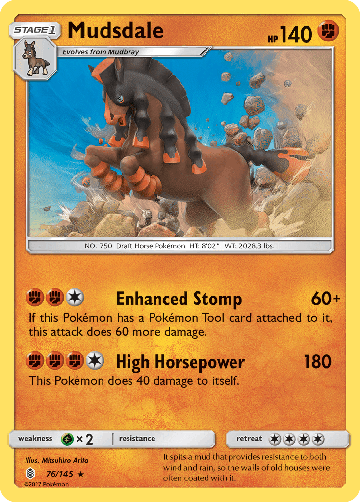Mudsdale (76/145) [Sun & Moon: Guardians Rising] Pokemon Single Pokémon  | Multizone: Comics And Games