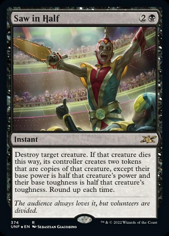Saw in Half (Galaxy Foil) [Unfinity] MTG Single Magic: The Gathering  | Multizone: Comics And Games