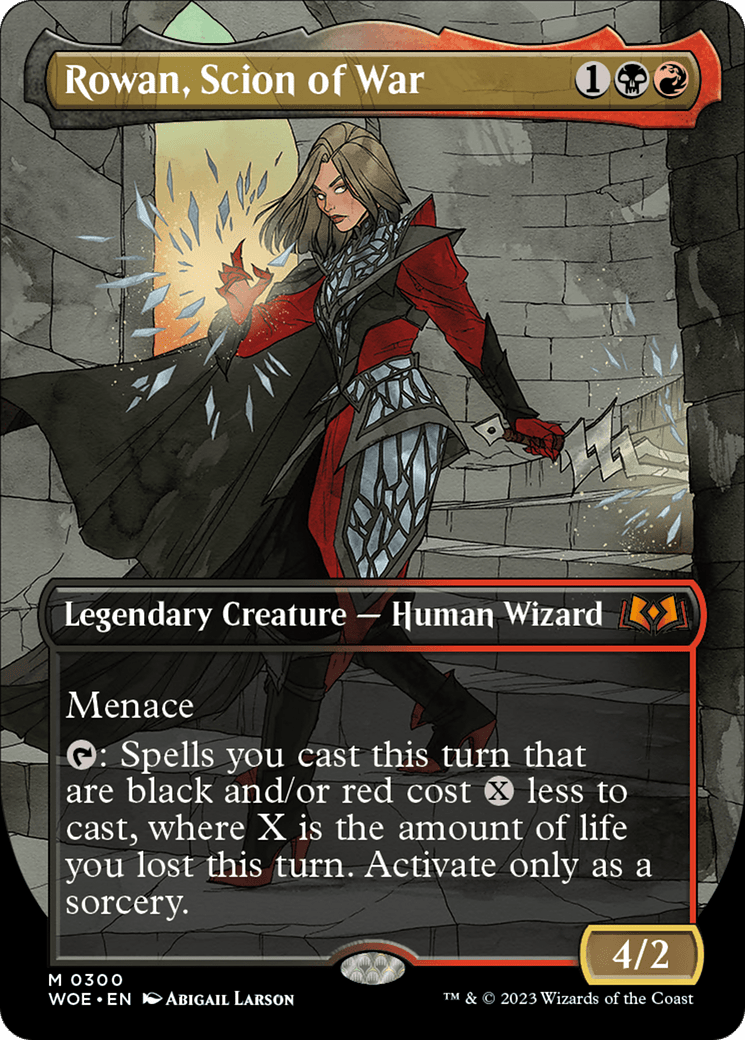 Rowan, Scion of War (Borderless Alternate Art) [Wilds of Eldraine] MTG Single Magic: The Gathering  | Multizone: Comics And Games